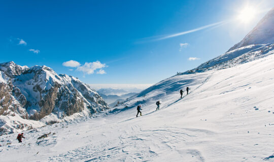 Perfekte Bedingungen oberhalb des Stahlhauses beim Aufstieg zum Schneibstein. © Markus Stadler